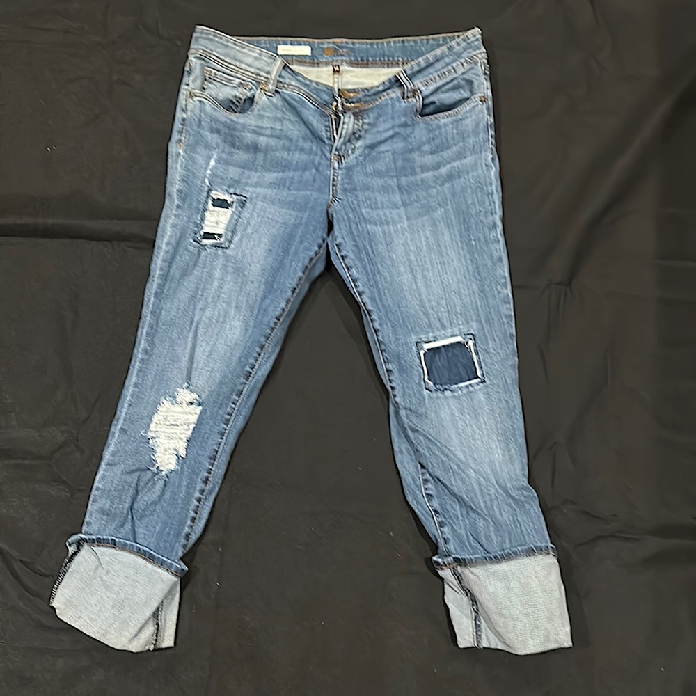 Kut from the Kloth Cameron Straight Cuff Jeans Sz 14